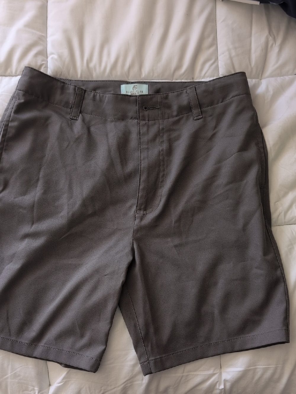 Class Club Boy's Flat-Front Shorts Grey